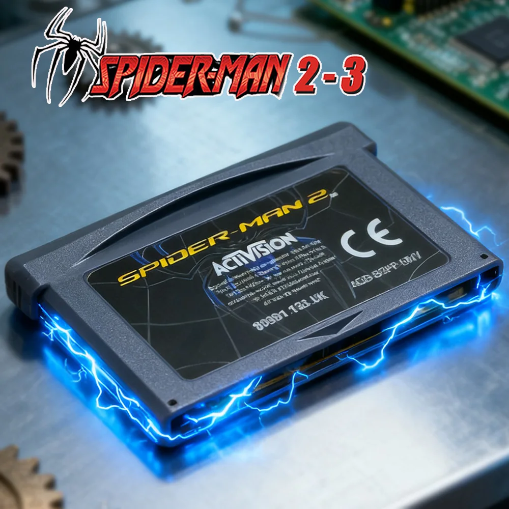 GBA Game SPIDER MAN Serie 32-Bit-Videospiel-Cartridge-Konsolenkarte SPIDER MAN 2 SPIDER MAN 3 für GBA/SP/DS