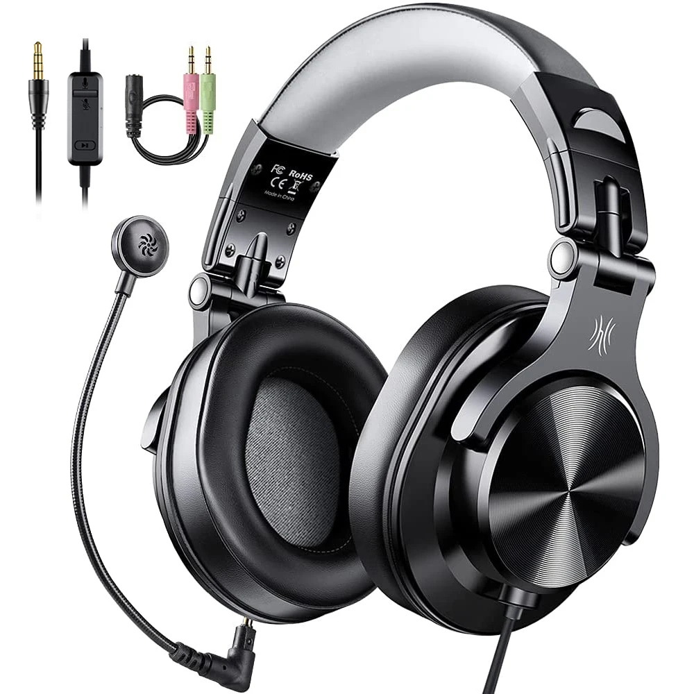 Oneodio Wired Gaming Headset Gamer 3,5mm Über-Ohr Gaming Kopfhörer Mit Abnehmbarem Mikrofon Für PC Computer PS4 Xbox