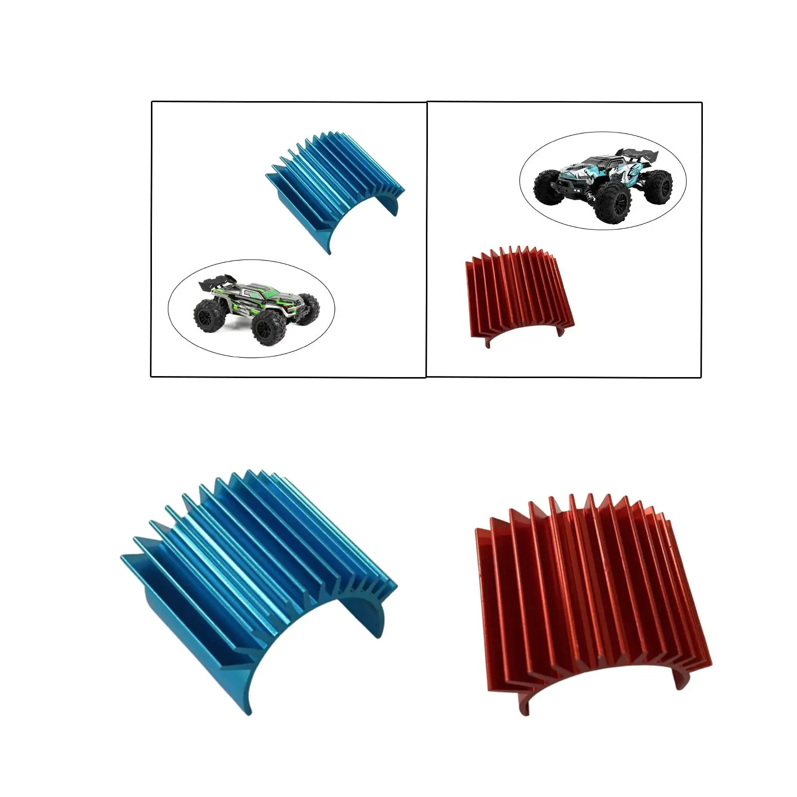 1:16 RC Motor Heatsink Sturdy DIY Modified Electric Engine Motor Heatsink for 16101 16102 16201 Hobby Car RC Crawler Accessory