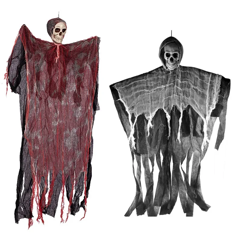 1pc 90CM Halloween Decor Skeleton Ghosts Hanging Decoration Decorations For Outdoor Indoor Party Bar Scary Props Graveyard Decor