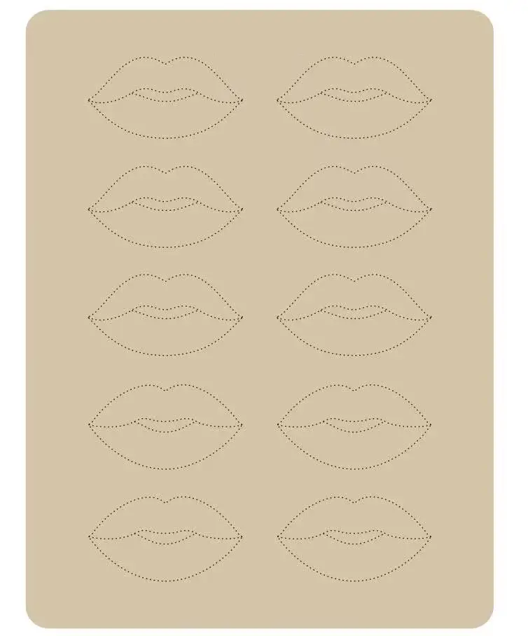 10 Stück Augenbrauen-Schablonen, keine Tinte erforderlich, Lippen-Augenbrauen-Zeichnungsvorlage für Augenbrauen-Make-up, Schönheit, Kosmetik-Werkzeuge