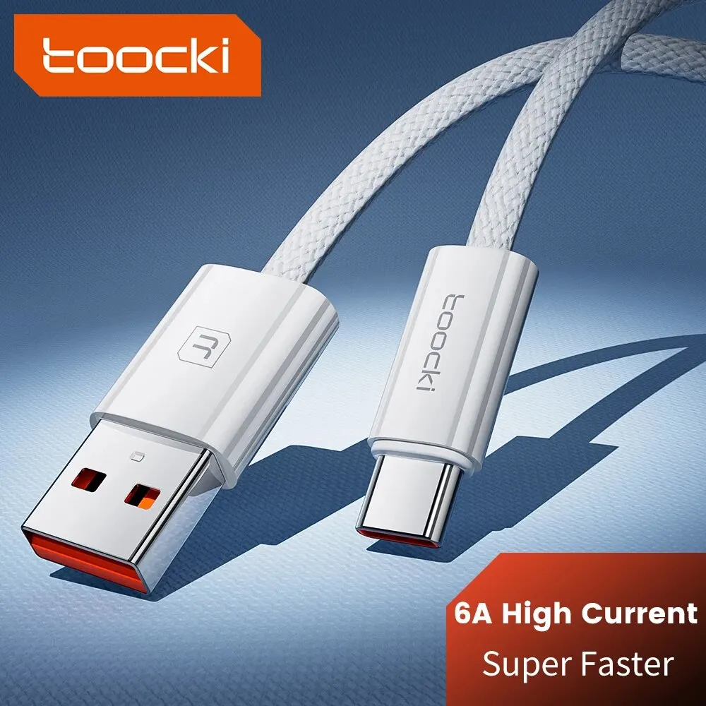 Toocki 6a usb kabel typ c 66w schnell aufladen für huawei p40 p30 typ c kabel für iphone 15 pro max xiaomi samsung s24 datenkabel Image