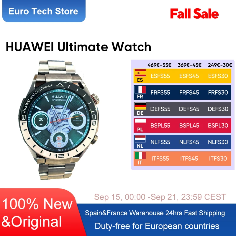 HUAWEI WATCH Ultimate Smartwatch, flüssiges Metall, Saphirglas, 1,5 Zoll, LTPO AMOLED, 14 Tage Akkulaufzeit, 100 Meter Wasserbeständigkeit Image