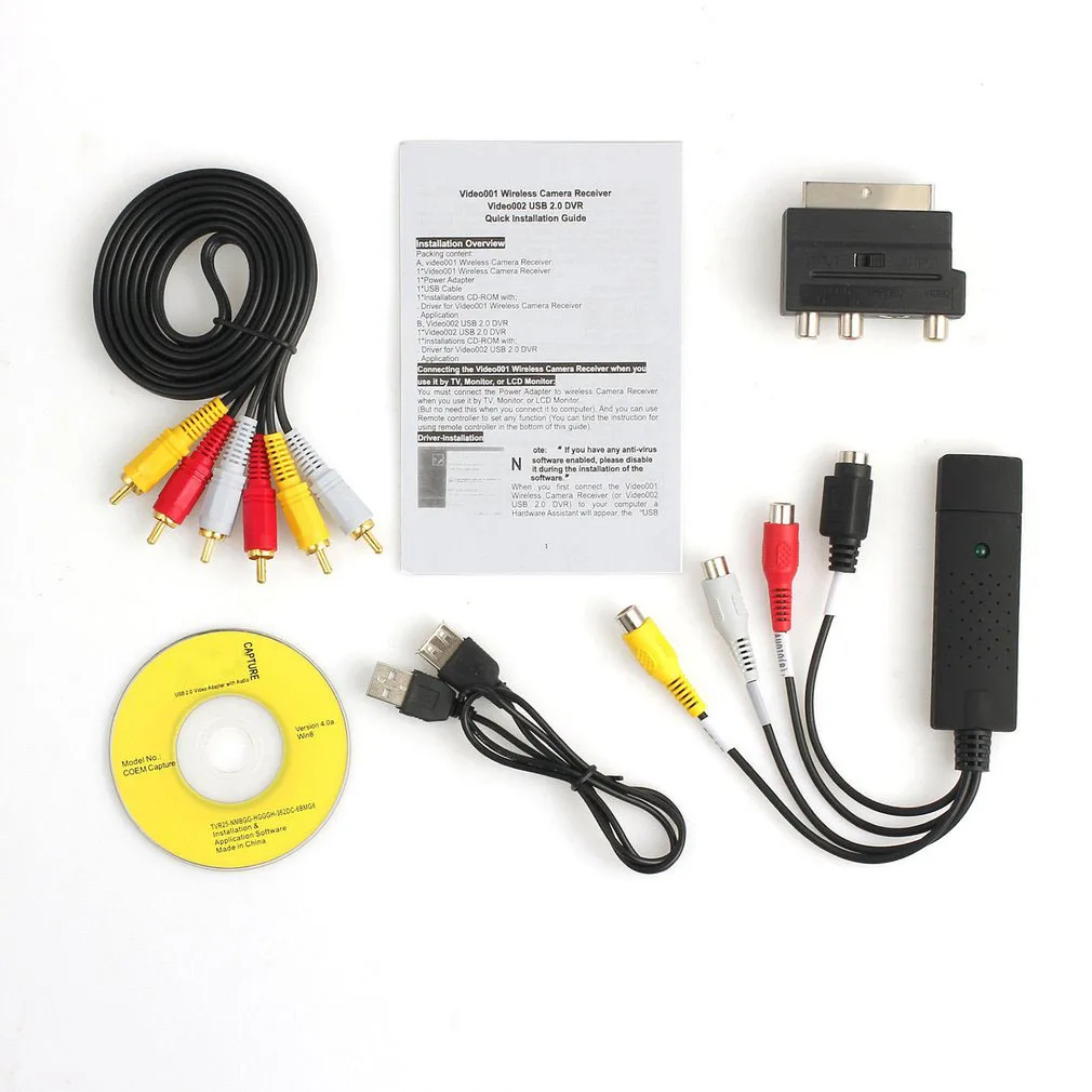 USB2.0 VHS-zu-DVD-Konverter Konvertieren Sie analoge Videos in digitales Format Audio Video DVD VHS Record Capture Card hochwertiger PC-Adapter Image