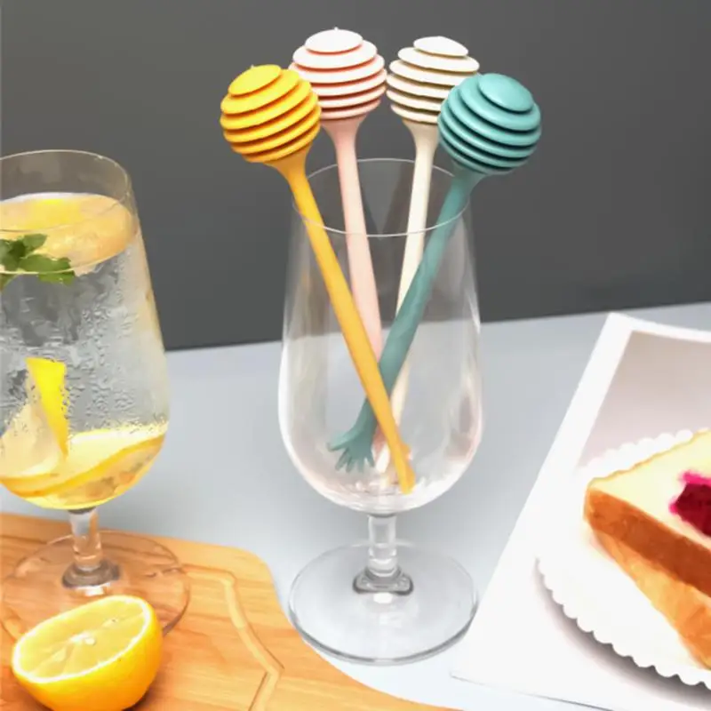 Honig Rührstab Kunststoff Langen Griff Honig Löffel Praktische Milch Tee Marmelade Rührstab Multifunktions Küche Gadgets