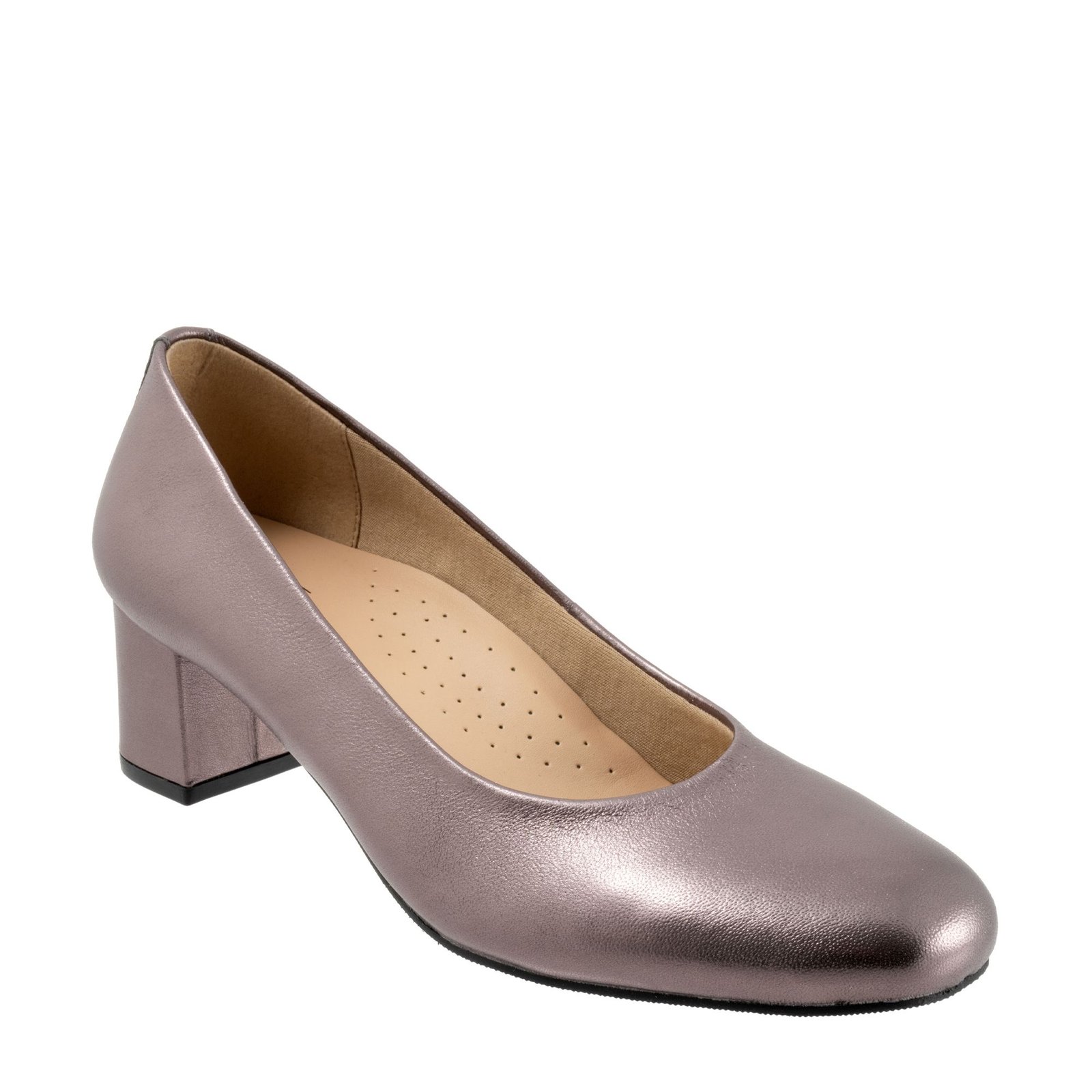 Trotters Daria - Womens 6 Metallic,Pewter Pump W2