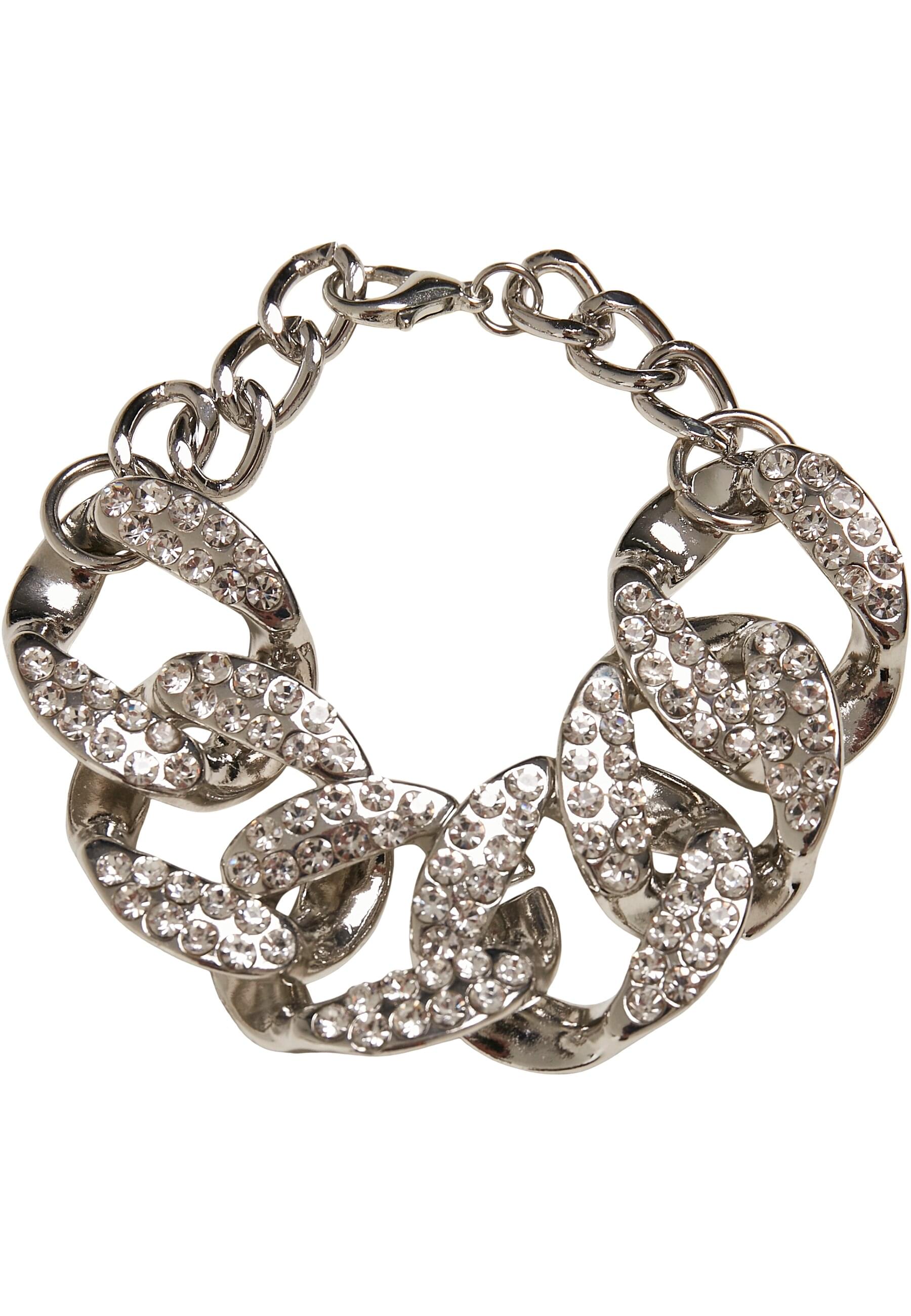 Bettelarmband URBAN CLASSICS "Urban Classics Unisex Statement Bracelet" Gr. S, silber, Armbänder, SM, Baumwolle, Bettelarmband Image