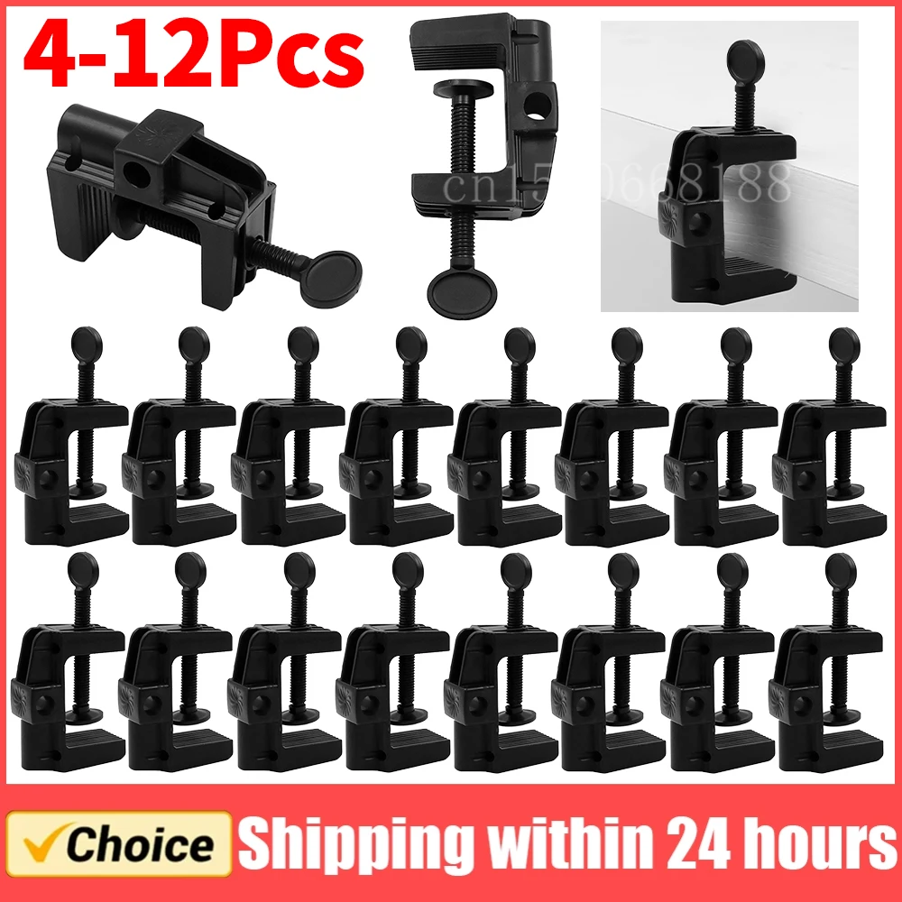4-12Pcs Cantilever Halterung Klemme Rutschfeste Universal Halterung Klemme C Form Tisch Halterung Klemme für Mikrofon schreibtisch Lampe Ringlicht Image