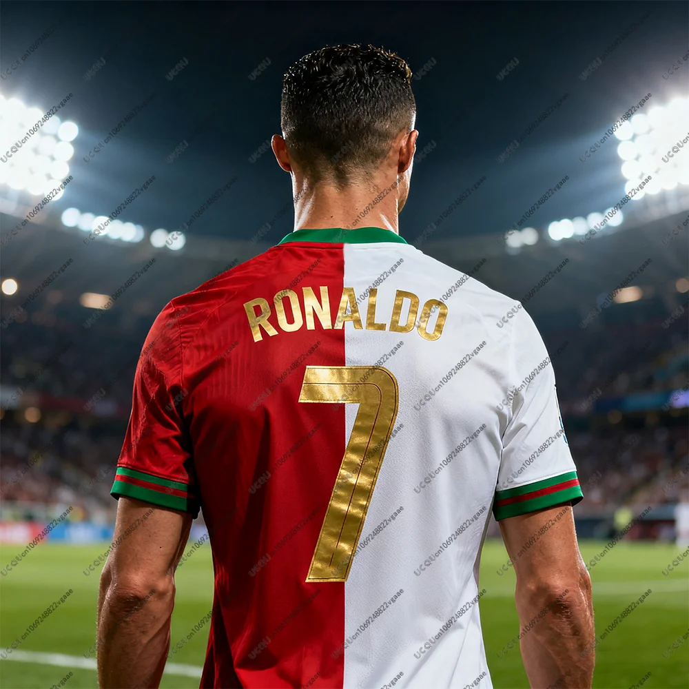 Maglia da calcio Tee Uomo Bambini Maschio Top Traspirante Street Boy Sport Regalo Top Calcio Casual T-shirt traspirante Cristiano Ronaldo 7