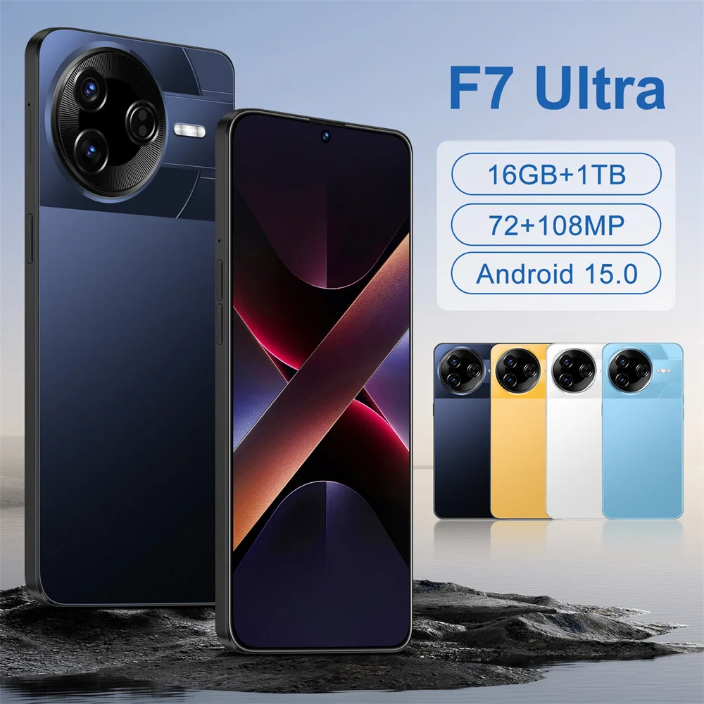 New F7 Ultra Original Smartphone 7800mAh Android 15 Dual SIM Card Cellphones 7.3inch 5G Cell Phone Global Version Mobile Phones
