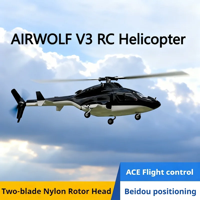 FWING Airwolf Ferngesteuerter Modellflugzeug-Hubschrauber Neue ACE H2 Flugsteuerung GPS-Positionierung Selbststährende Ein-Tasten-Rückkehr