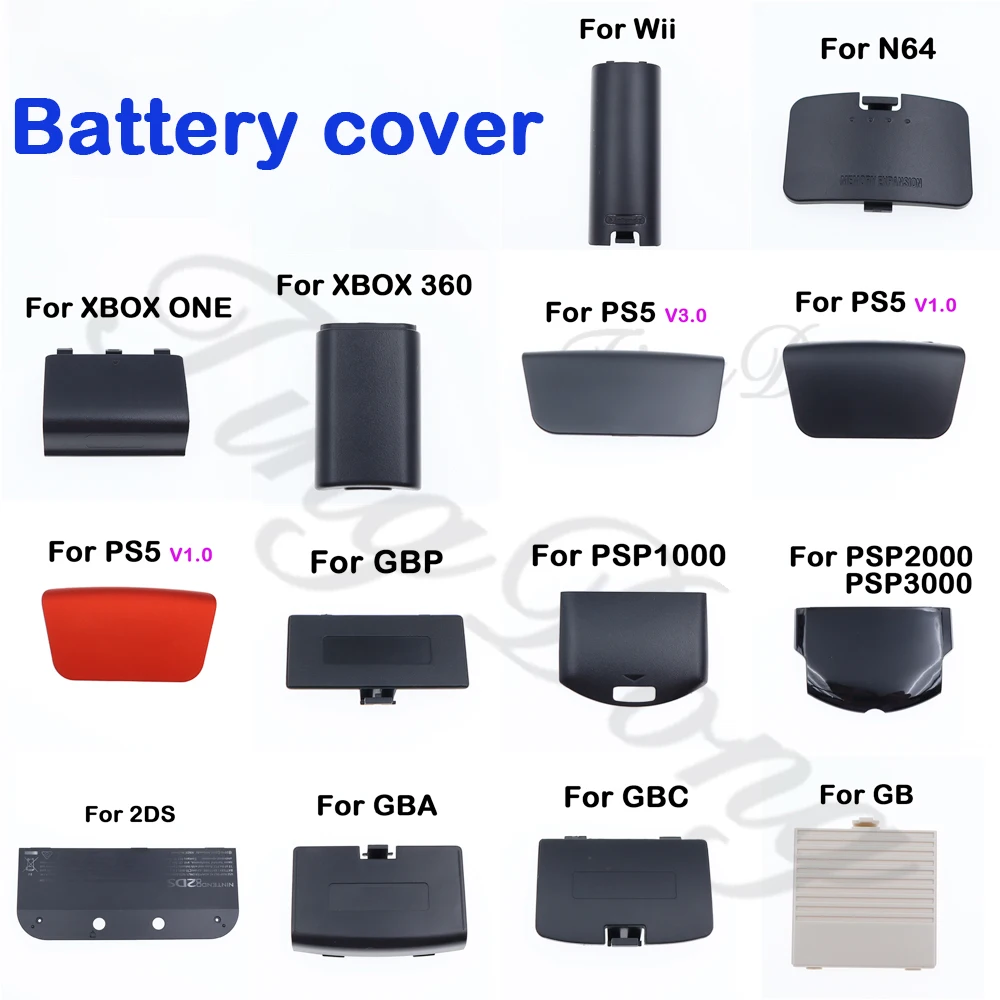 1pc Kunststoff Batterie Zurück Abdeckung Für Xbox Für WII N64 NDSL GBA GBC GBP GB 2DS Für PS5 PSP1000/2000/3000 Spiel Ersetzen Zubehör