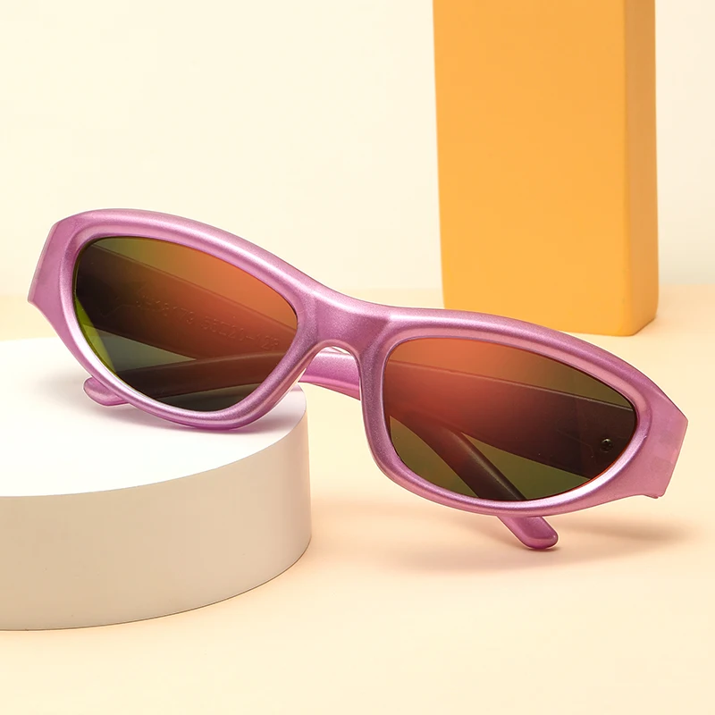 Wandern Y2K Punk Unisex Cat Eye Sport Anti Licht Gläser Mode Frau Mann Fahren UV400 Brillen Vintage Shades Brillen Image