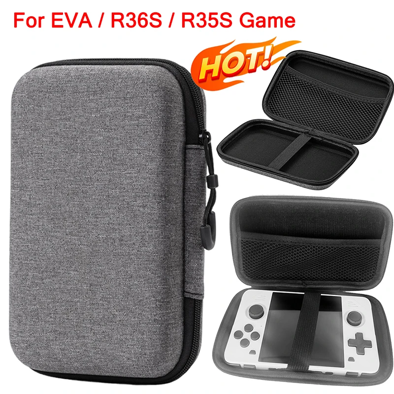 For R36S/R35 Plus Game Console Storage Bag EVA Hard Portable Protect Game Accessories Carry Case For R36S/R35S/EVA Game Console