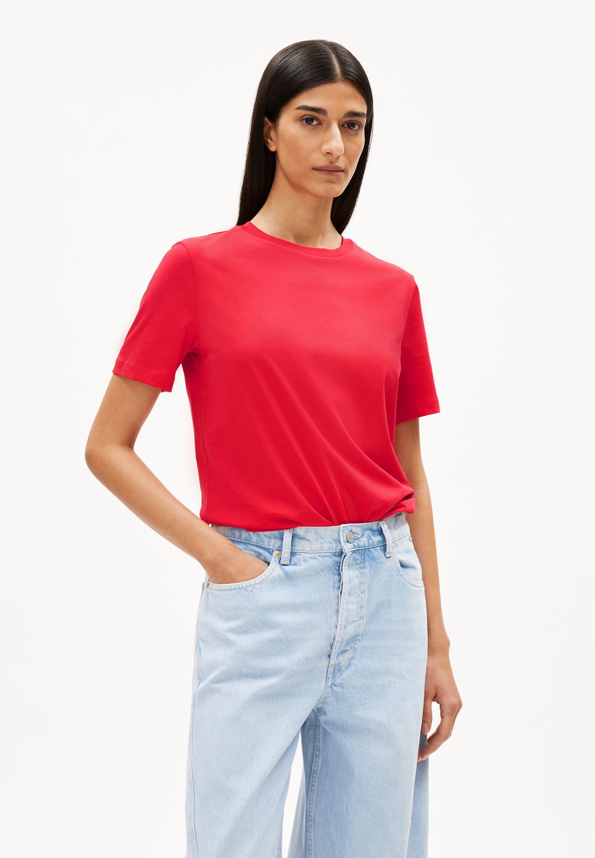 LUALAA | T-Shirt aus Bio-Baumwolle - rot (S) Image