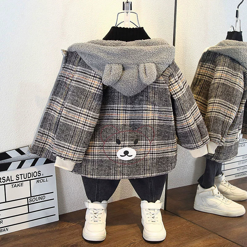 Kids Girls' Fleece Jacket Outdoor Jacket Winter Coat Stripe Fashion Zipper Pocket Comfort Soft Outdoor Coat Outerwear 4 years Spring Light Grey Dark Gray