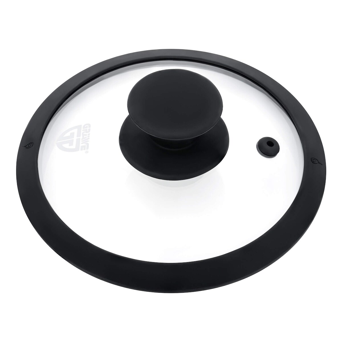 GRÄWE Glasdeckel mit Silikonrand Schwarz 14 cm Image