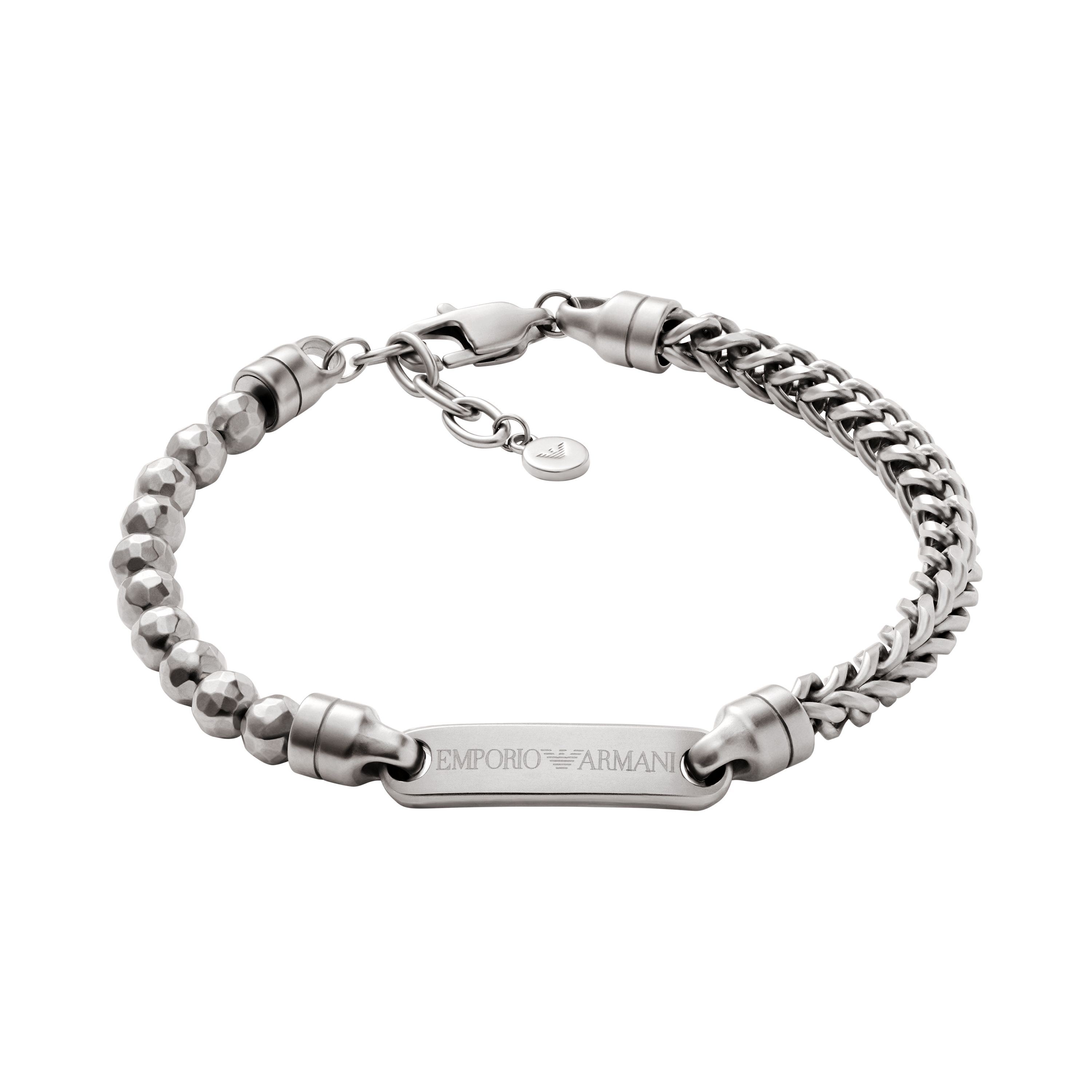 Armband EMPORIO ARMANI "Schmuck Geschenk Edelstahl", silber (edelstahlfarben), Armbänder, 21,2cm, Edelstahl Image