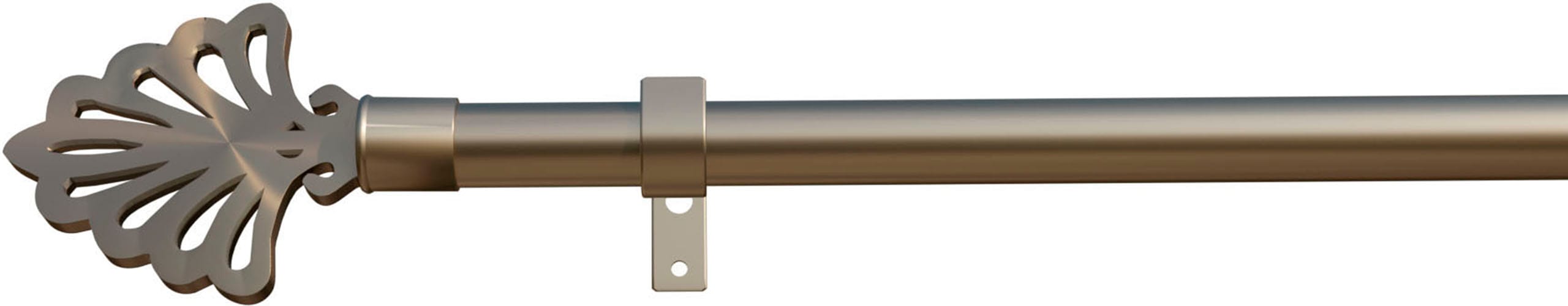 Gardinenstange INDEKO "Modena", silber (silberfarben), L:220cm Ø:16mm, Eisen, Gardinenstangen Image