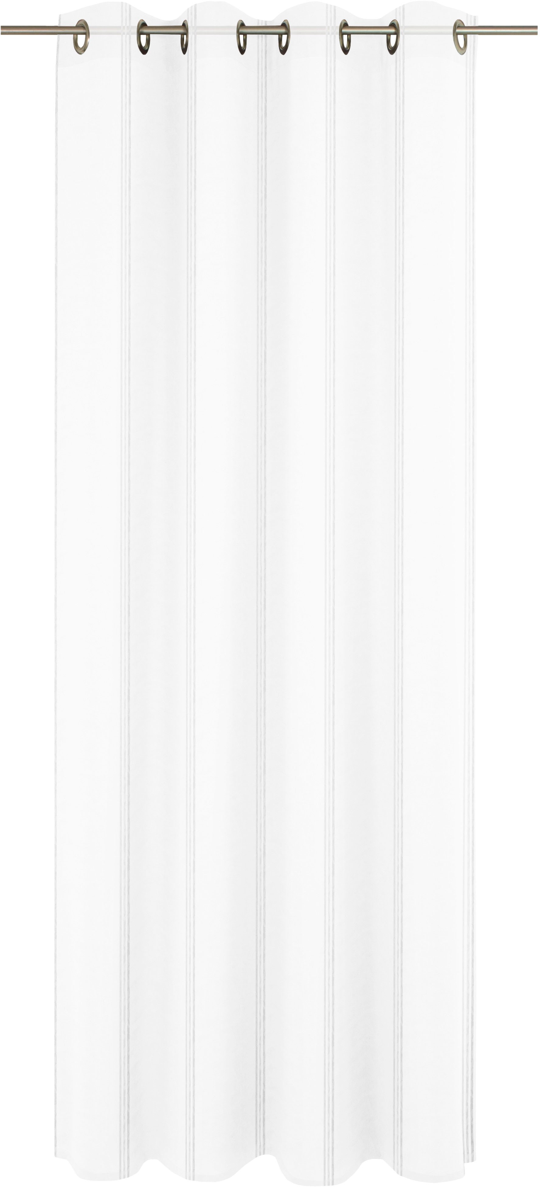 Gardine WIRTH "Chloé", weiß, B:900cm H:260cm, Polyester, Gardinen, Fertigstore mit Ösen (Ø 4 cm) nach Maß Image