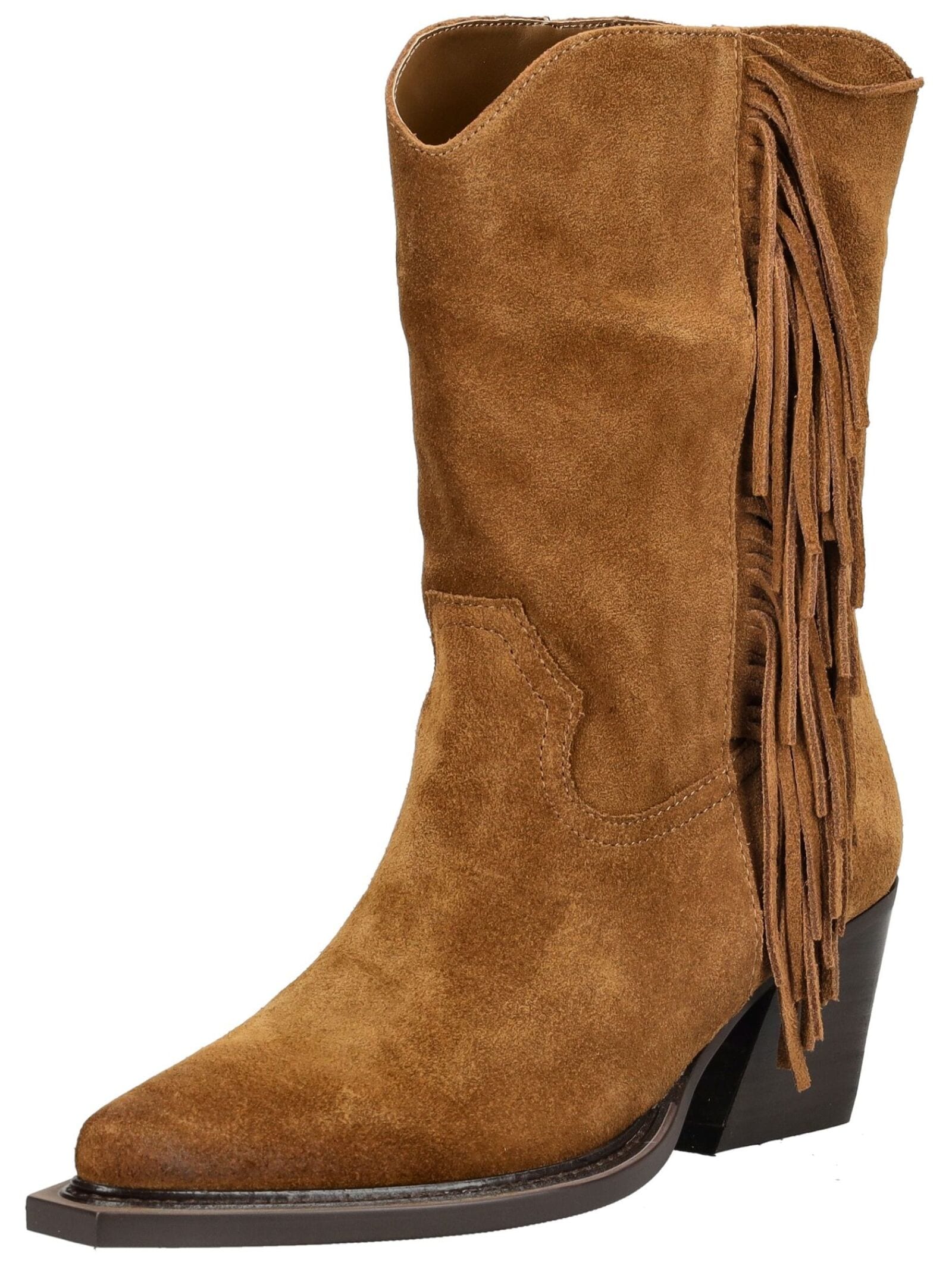 Bikerboots INUOVO "INUOVO Stiefel Leder", Damen, Gr. 37, tan, Leder, Schuhe Bikerboots