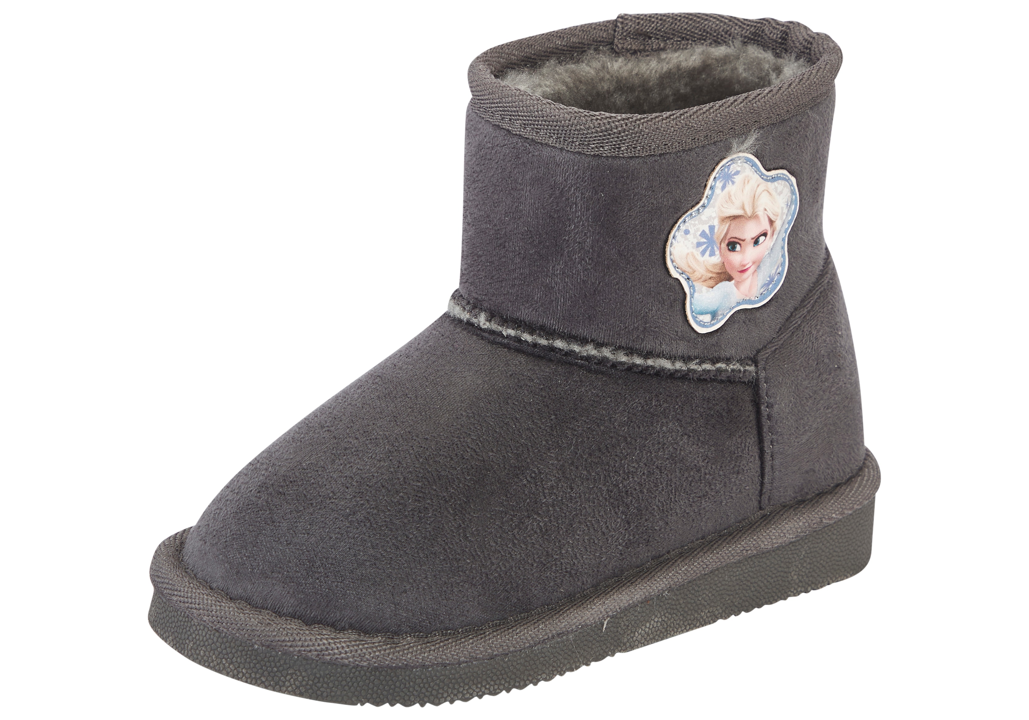 Schlupfboots DISNEY "FROZEN", Mädchen, Gr. 28, grau, Textil, Schuhe Schlupfboots, Winterschuhe, Winterboots, Snowboots, Schlupfstiefel, gefüttert