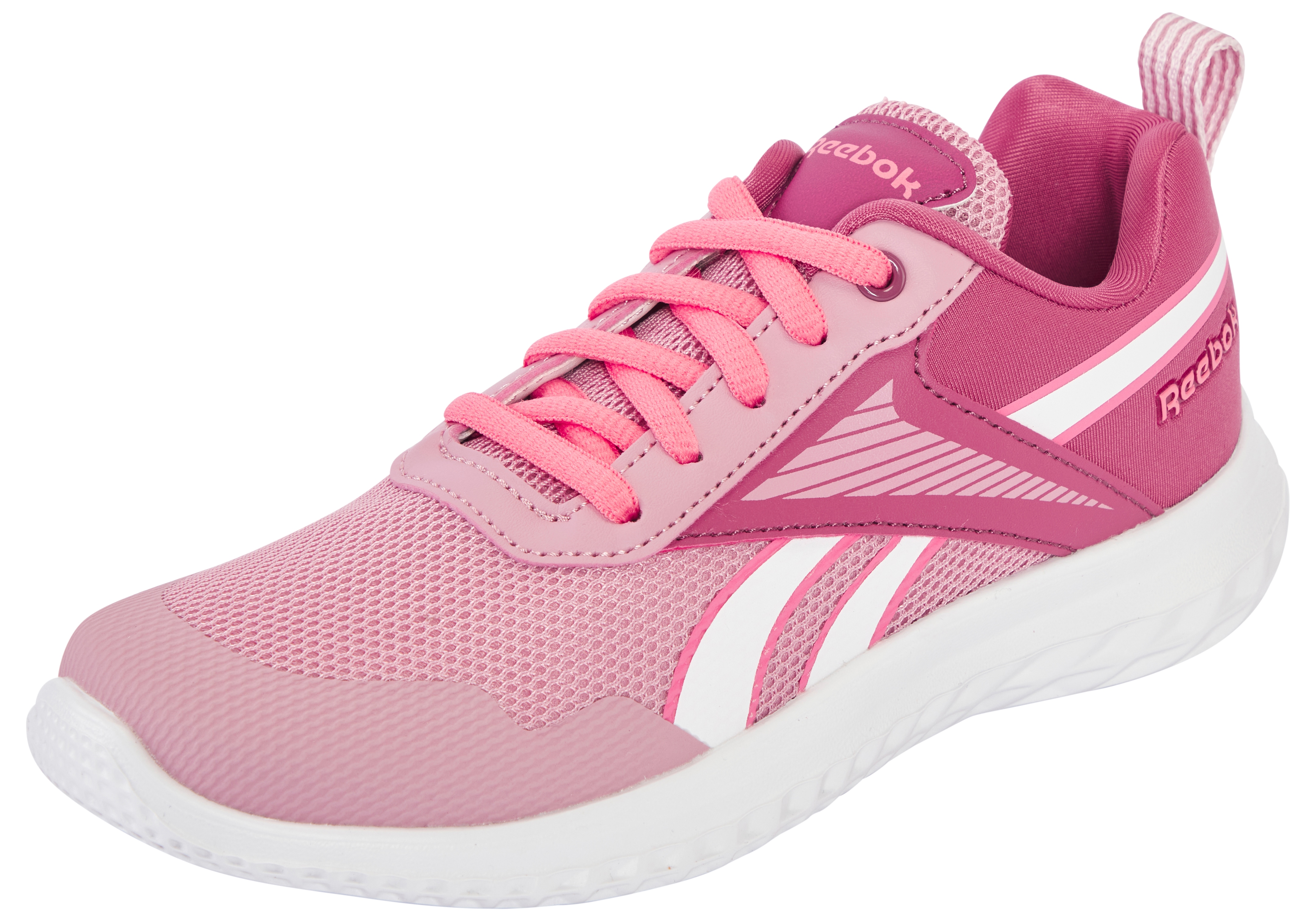 Laufschuh REEBOK "RUSH RUNNER 5", Kinder, Gr. 34, dustyrose, studiopink, ftwrweiß, Synthetik, Textil, Schuhe Laufschuh