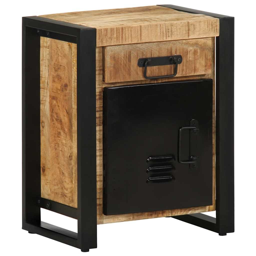 vidaXL Nachttisch 40x30x50 cm Raues Mango-Massivholz Image