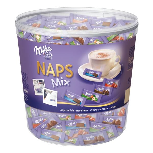 Milka Mini-Schokoladentafeln »Naps Mix« 207 Portionen 1kg Image