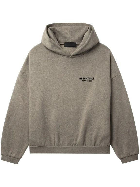 Logo-Print Hoodie - Gray - Fear Of God Sweats