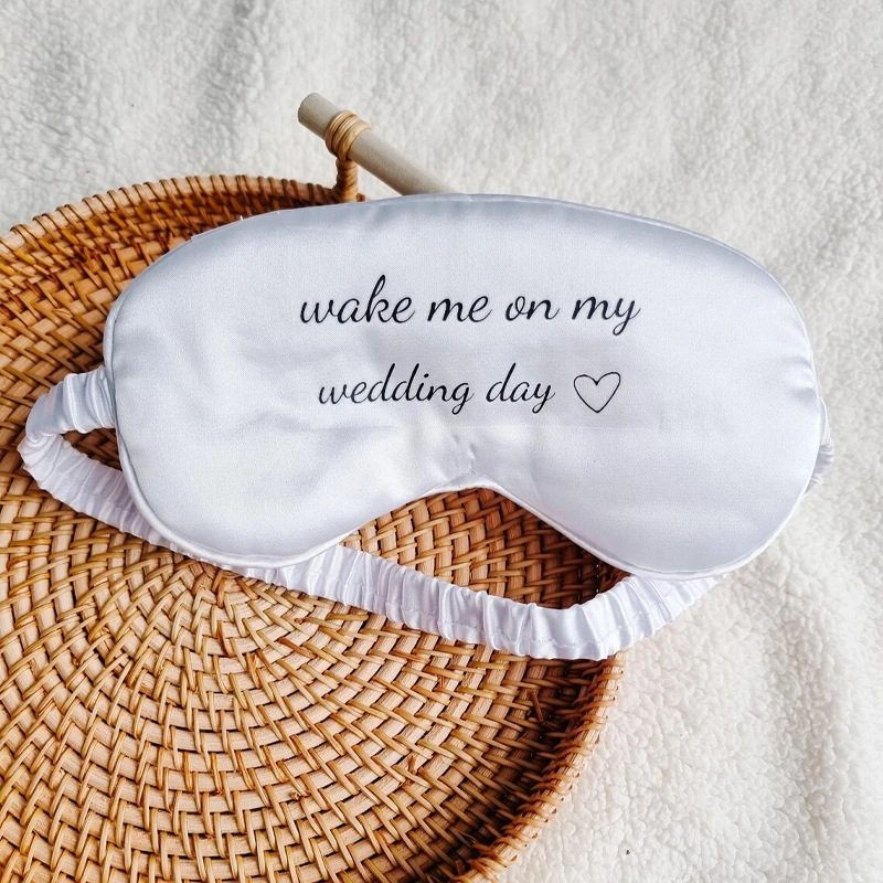 1pcs wake me on my Wedding day white Eye Mask Bachelorette Party Accessories Bridal Shower Decoration Supplies Bride To Be Gift