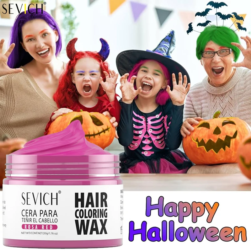 SEVICH 13 Color Temporary Hair Coloring Wax Halloween One-Time Hair Dye Mud DIY Hair Colour Wax Salon Hair Styling for Men Women