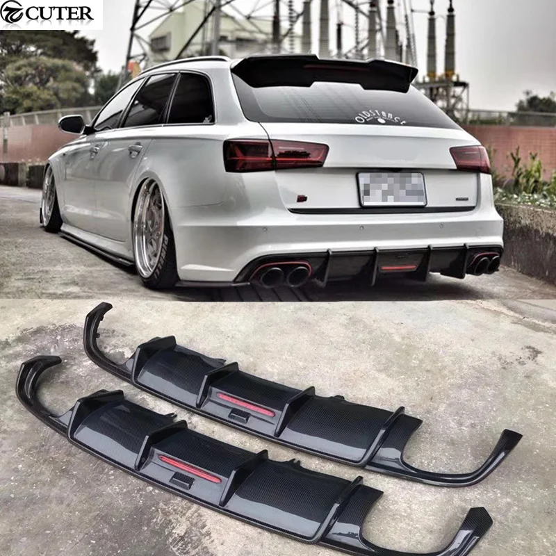 A6 Allroad Avant Carbon Fiber Heckstoßstangendiffusor Hecklippe für Audi A6 Allroad Car Body Kit 15-18 Image