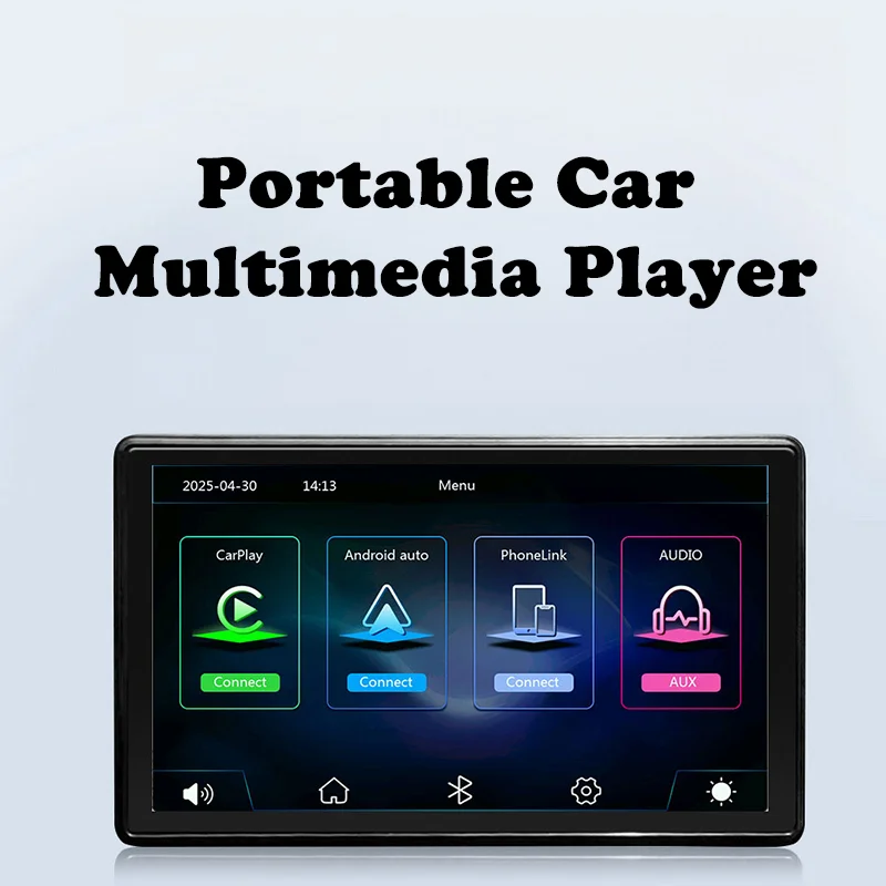 CarPlay Android Auto Conveniente Lettore video multimediale wireless da 7 pollici Touch screen portatile Telecamera di retromarcia Parti di automobili