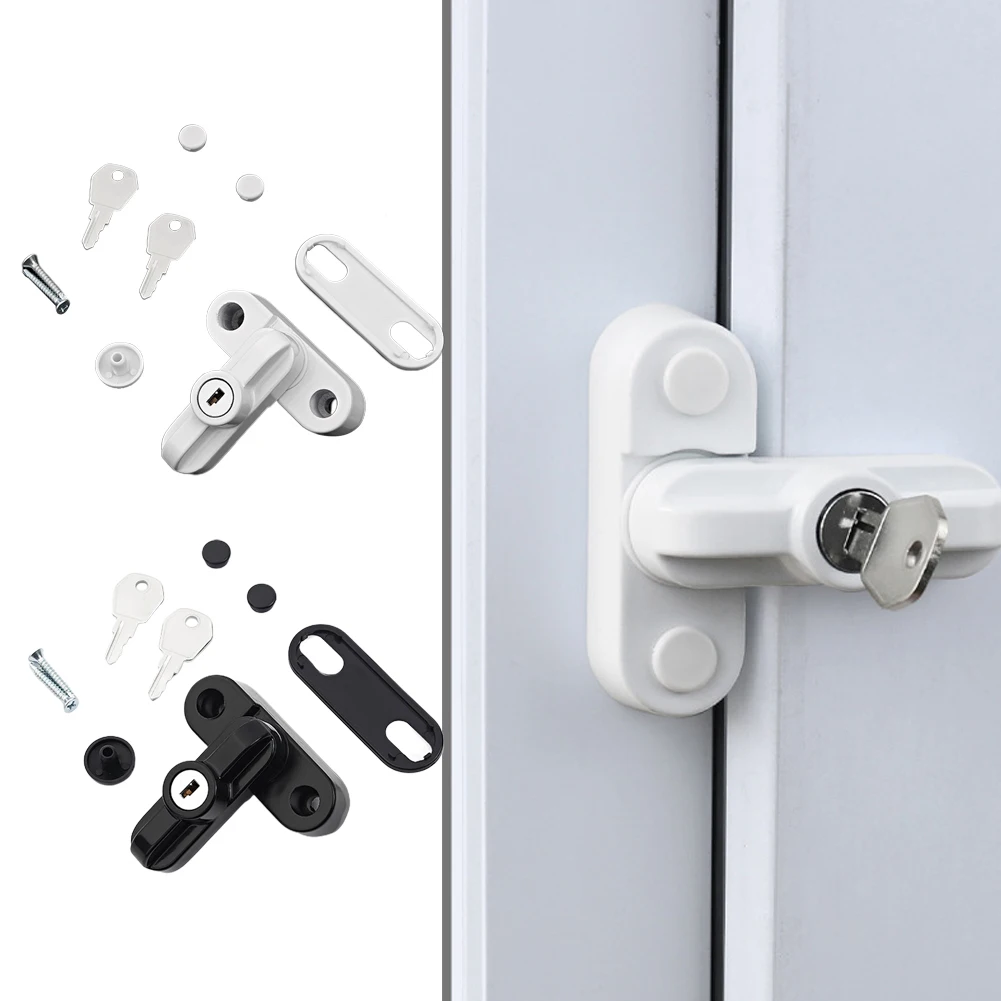 Externe Fensterschloss-Schnalle, Legierung, Sicherheitsschlösser, UPVC-Türschärpe, Störsender, Sicherheitsbegrenzungsschloss mit Schlüssel, Hardware-Zubehör Image