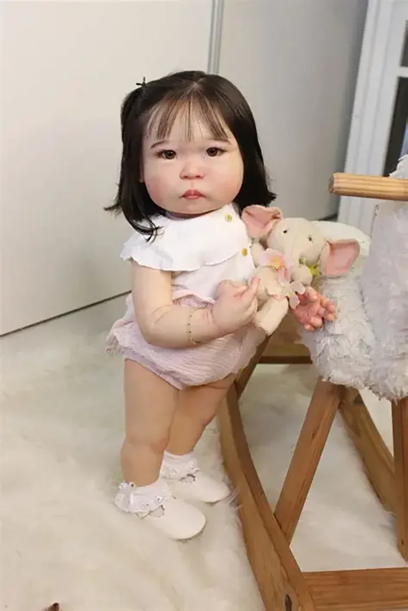 Neue Ankunft Min Li Riesige Größe Reborn Puppe Kit 25 Zoll Unvollendete Unbemalte Blank DIY Asiatische Puppe Teile Mit Stoff körper und augen Image