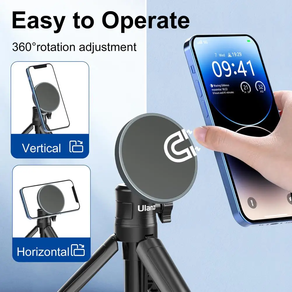 Für Magsafe Aluminiumlegierung Basis Universal 1/4 Schraubenloch Multifunktionale Fotografie Gimbal Stativ Telefonhalter Image