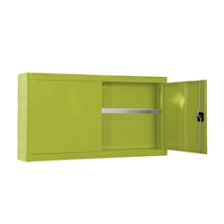 PROREGAL Werkzeugschrank hängend AMEGO | 1x Fachboden | HxBxT 65x120x27,5cm | Metall | Abschließbar | Grün | Werkstattschrank Hängeschrank Image