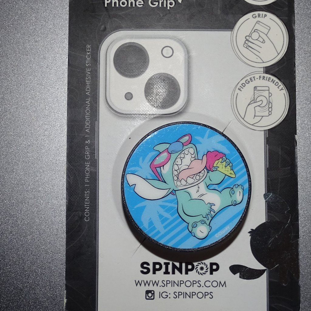 Disney Cell Phones & Accessories | Disney Stitch Spin Pop Phone Grip New | Color: Blue/White | Size: Os