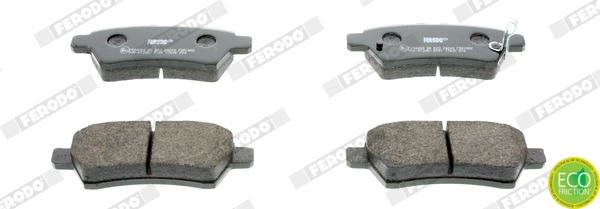 FERODO Bremsbelagsatz, Scheibenbremse hinten rechts links ohne Zubehör für NISSAN 44060EB325 D4060EB300 44060EA090 FDB1882 Image
