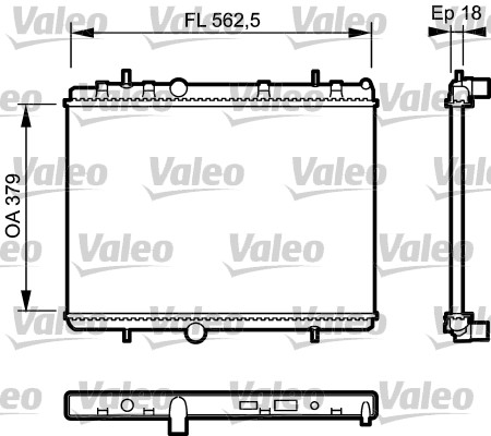 VALEO Kühler, Motorkühlung Universal 735091 Image