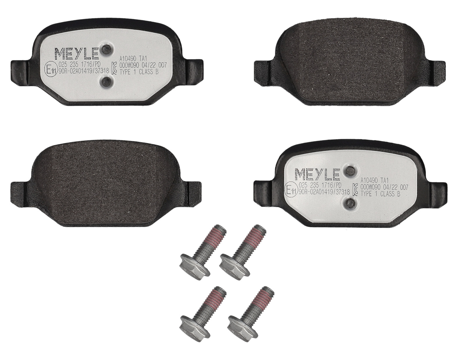 MEYLE Bremsbelagsatz, Scheibenbremse MEYLE-PD Quality hinten rechts links für ALFA ROMEO FIAT LANCIA 77364839 77364920 77362675 025 235 1716/PD Image