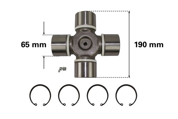 TRUCKTEC AUTOMOTIVE Gelenk, Längswelle Universal 65mm 04.40.009 Image