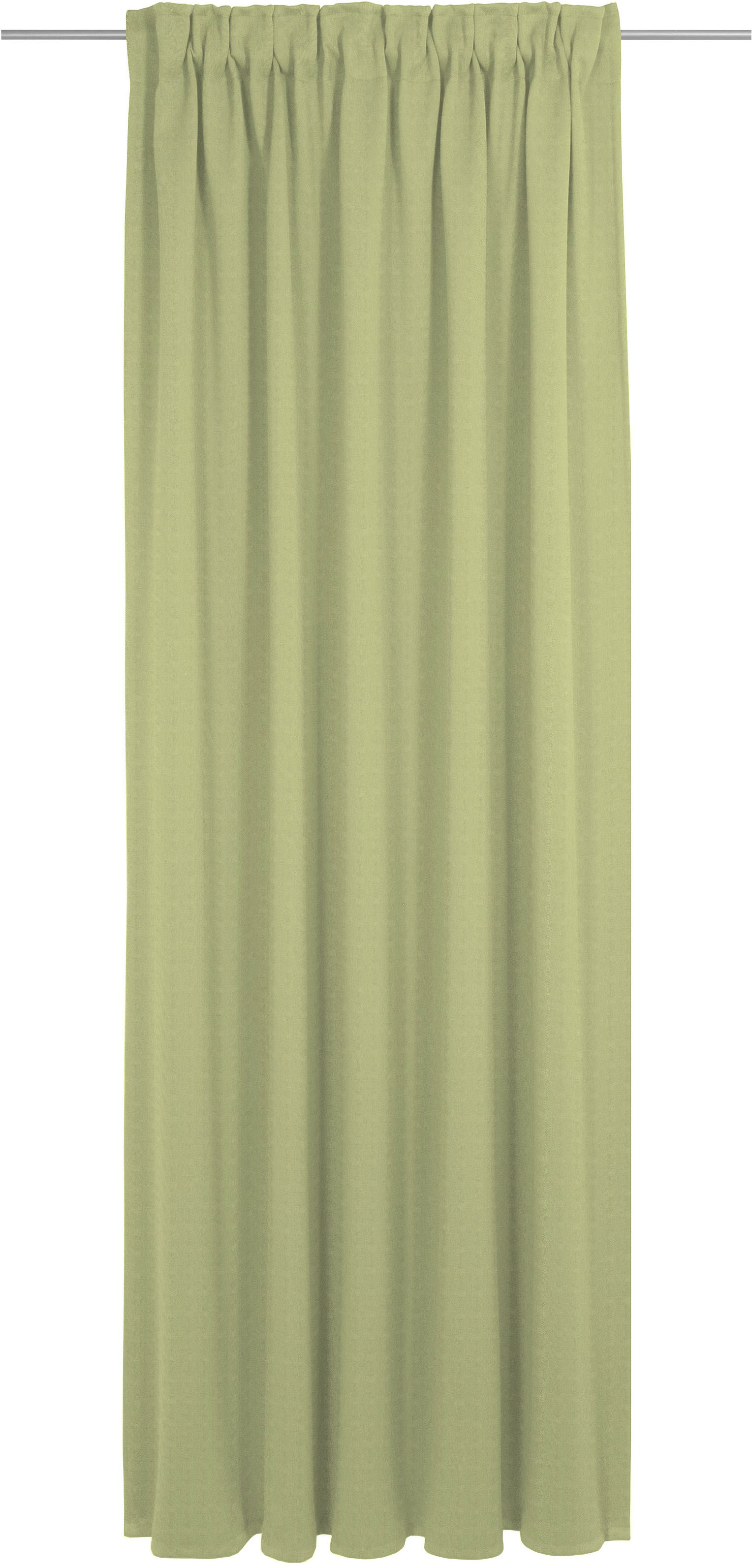 Vorhang ADAM "Uni Collection" Gr. 1, grün (hellgrün), B:142cm H:145cm, Jacquard, Baumwolle (Bio-Baumwolle), Gardinen, Blickdichter aus 100% Bio-Baumwolle Image