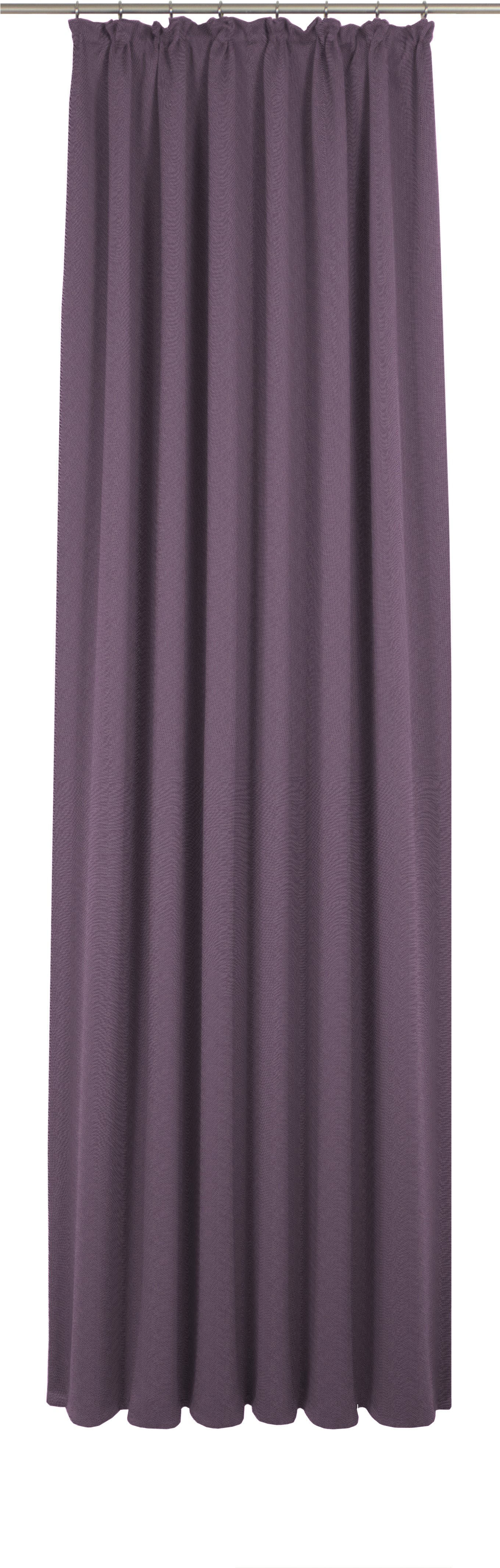 Vorhang ADAM "Uni Collection", lila (aubergine, deutsch (de), englisch (en), finnisch (fi), französisch (fr)), B:142cm H:405cm, Jacquard, Baumwolle (Bio-Baumwolle), Gardinen, aus 100% Bio-Baumwolle Image