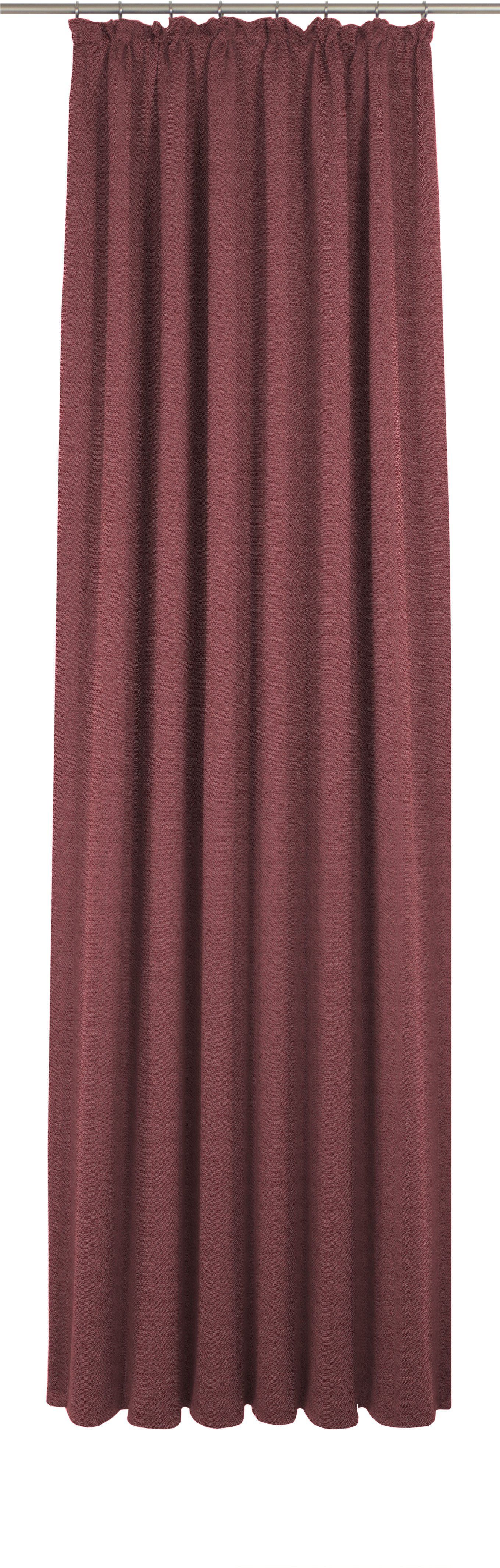 Vorhang ADAM "Uni Collection", rot, B:142cm H:365cm, Jacquard, Baumwolle (Bio-Baumwolle), Gardinen, aus 100% Bio-Baumwolle Image
