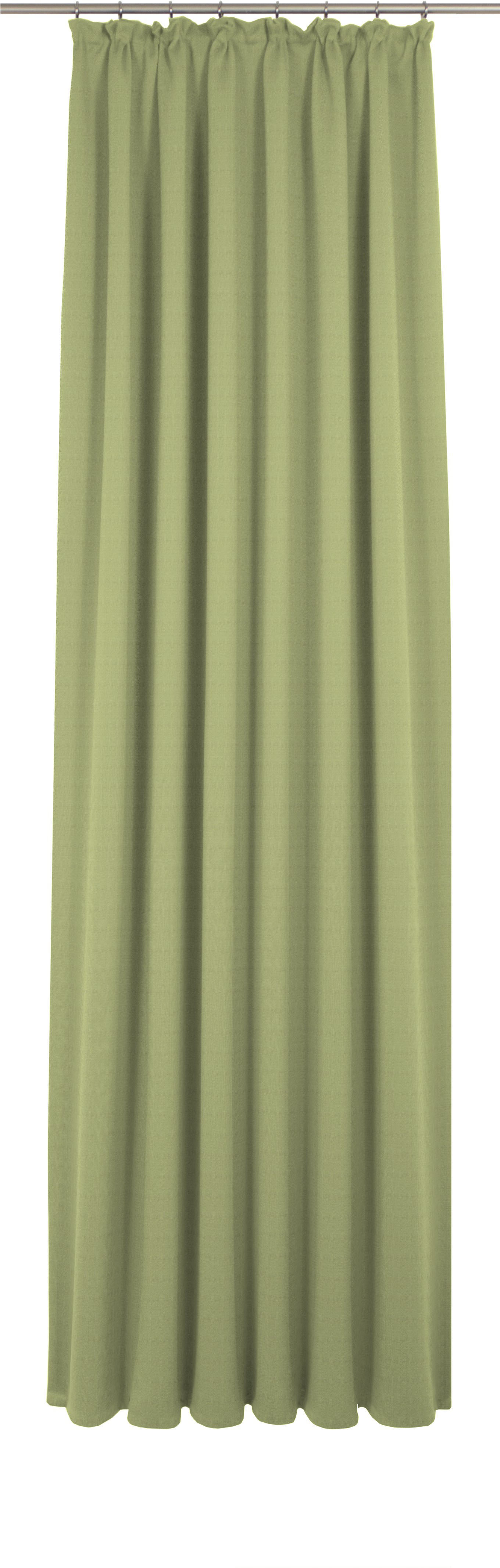 Vorhang ADAM "Uni Collection", grün, B:142cm H:145cm, Jacquard, Baumwolle (Bio-Baumwolle), Gardinen, aus 100% Bio-Baumwolle Image