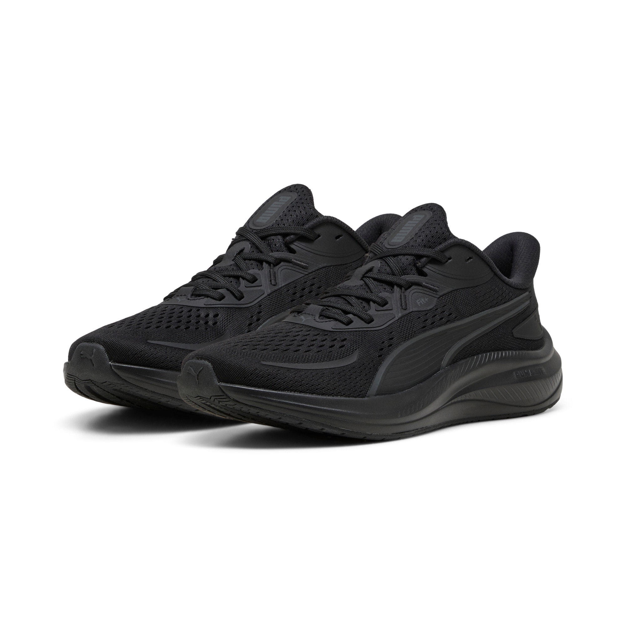 Laufschuh PUMA "SKYROCKET LITE 2", Damen, Gr. 42, puma schwarz, matte silber, Textil, Schuhe Laufschuh