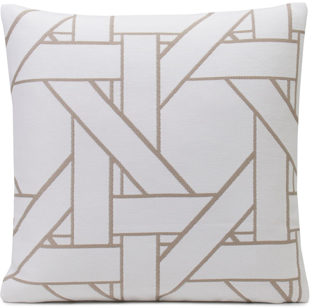 Kissenhülle GÖZZE "Lombok" Gr. 2, grau (taupe, weiß), B:50cm L:50cm, Polyester, Obermaterial: 60% Polypropylen, 40% Polyacryl, Kissenbezüge Image
