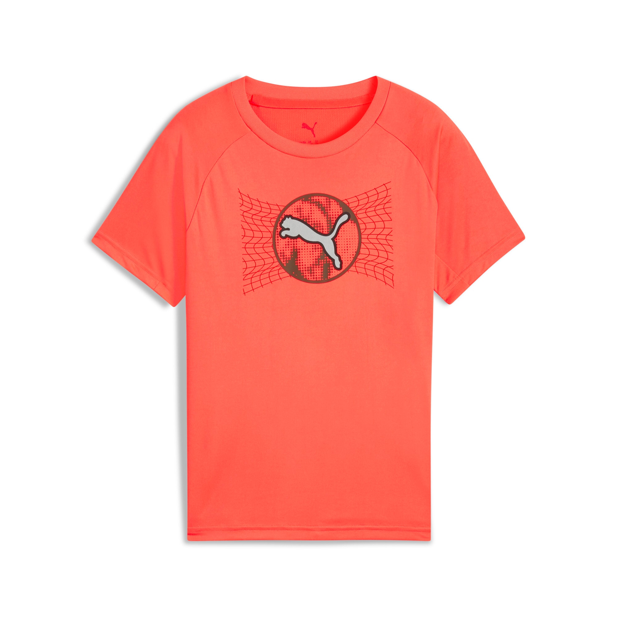 T-Shirt PUMA "ACTIVE SPORTS POLY TEE B", Kinder, Gr. 164, glowing rot, Interlock, Obermaterial: 100% Polyester, bedruckt, regular fit normal, Rundhals, Shirts Image